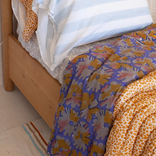 Kerri Cassle luxury Indian cotton individual blanket - Bouquet